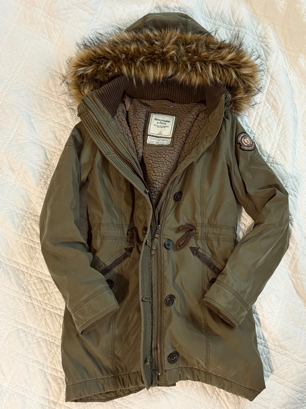 Y2K Abercrombie & Fitch Fur Lined Jacket